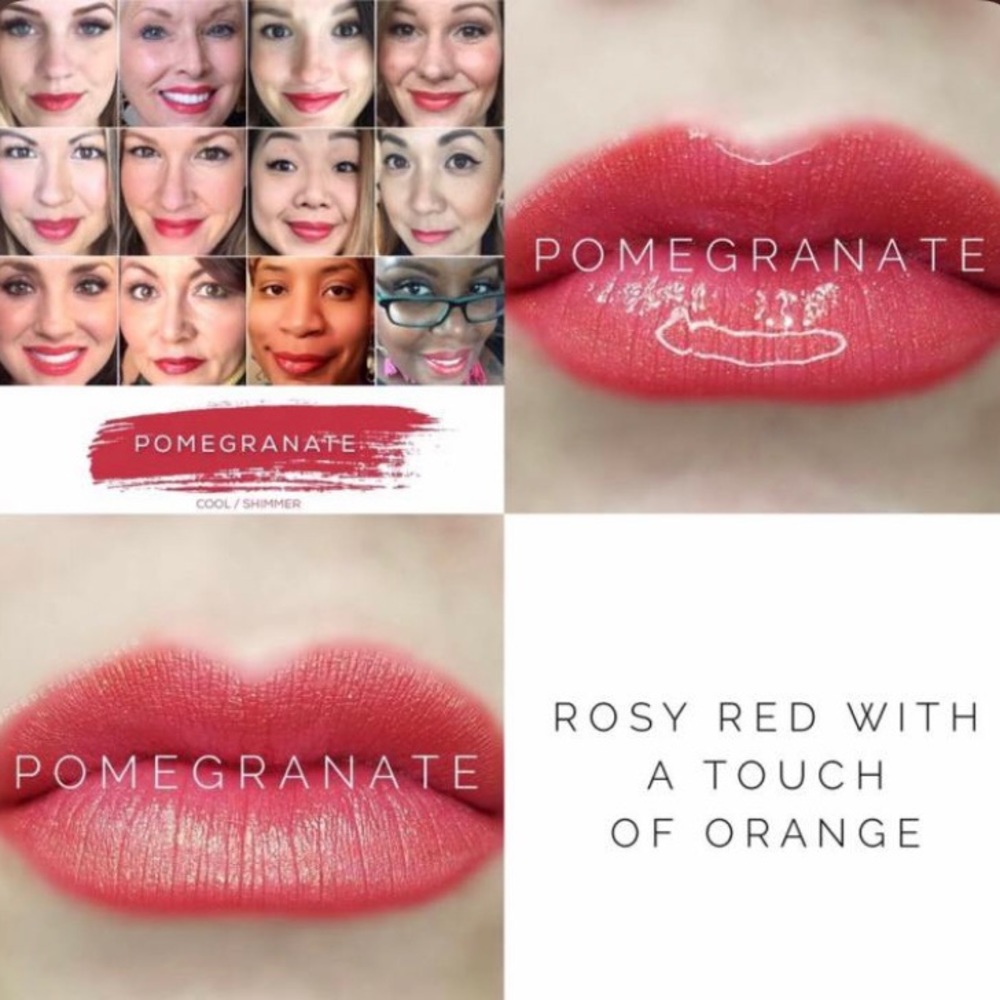 Lipsense Lipstick Authentic Full Size - Pomegranate (Shimmering Effect).